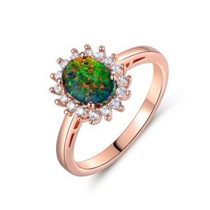 Opal Flower Ring